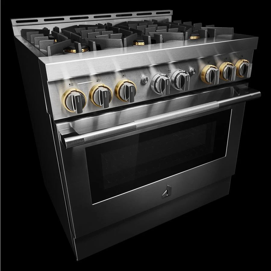 JENNAIR  36" Rise™ Gas Professional-style Range - Stainless Steel (JGRP436HL)