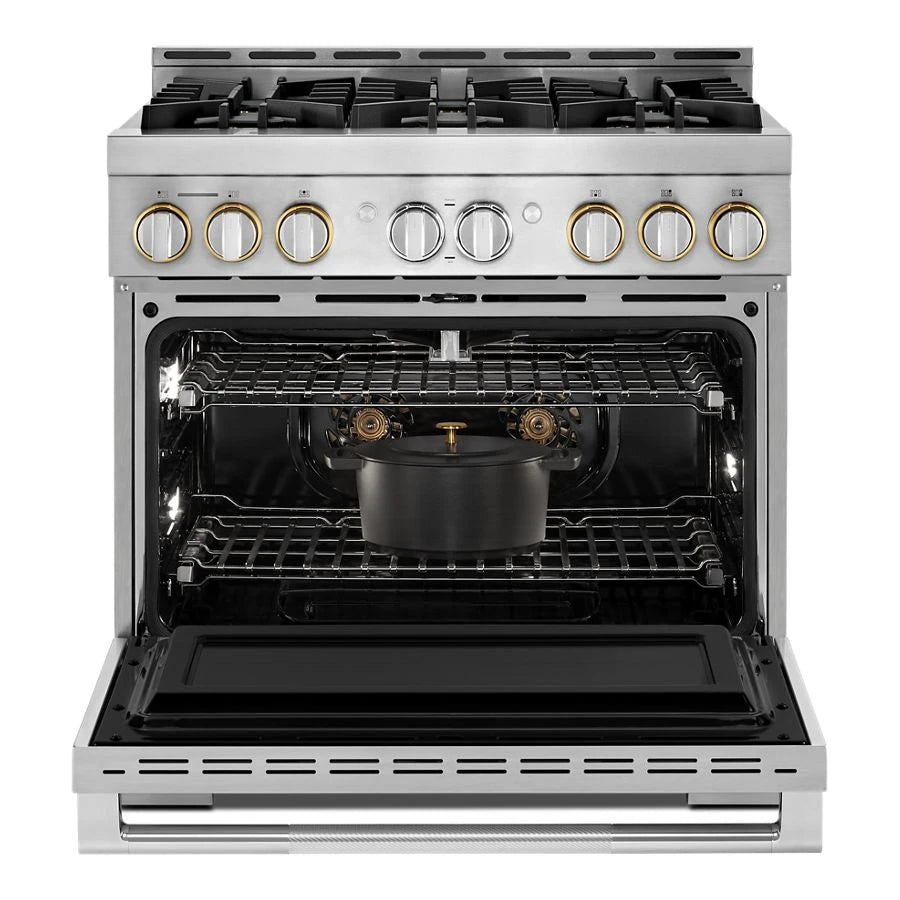JENNAIR  36" Rise™ Gas Professional-style Range - Stainless Steel (JGRP436HL)