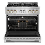 JENNAIR  36" Rise™ Gas Professional-style Range - Stainless Steel (JGRP436HL)