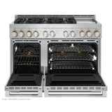 JennAir 48" RISE Gas Professional-Style Range with Chrome-Infused Griddle - Stainless Steel (JGRP548HL)