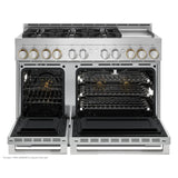 JENNAIR  48" Rise™ Gas Professional-style Range With Chrome-infused Griddle - Stainless Steel (JGRP548HL)