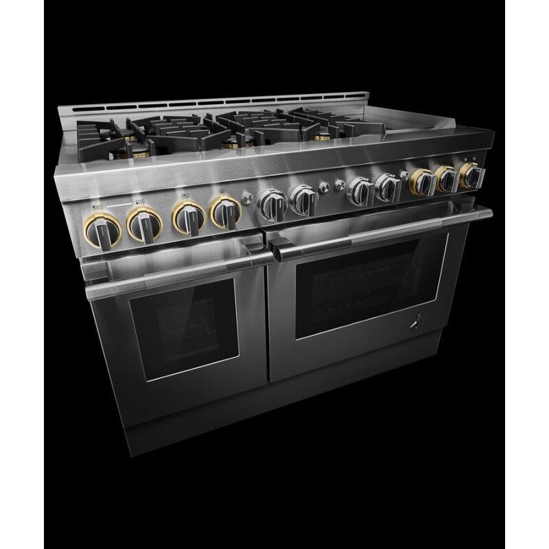 JennAir  48" RISE Gas Professional-Style Range with Chrome-Infused Griddle - Stainless Steel (JGRP548HL)
