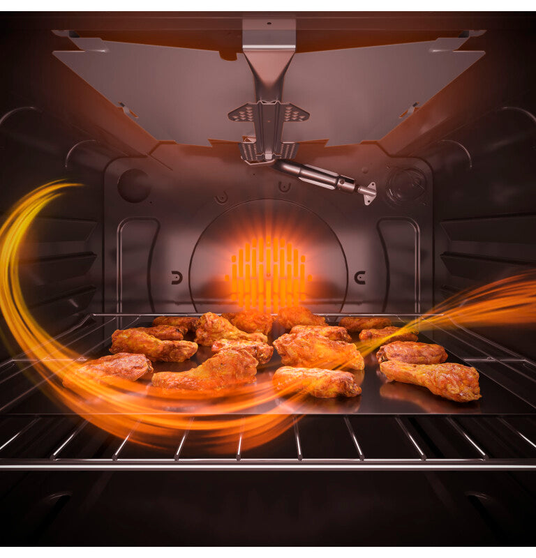 GE 30" Slide-In Front-Control Convection Gas Range with No Preheat Air Fry - Stainless Steel (JGS760SPSS)