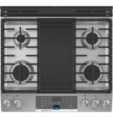GE 30" Slide-In Front-Control Convection Gas Range with No Preheat Air Fry - Stainless Steel (JGS760SPSS)