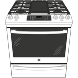 GE 30" Slide-In Front-Control Convection Gas Range with No Preheat Air Fry - Stainless Steel (JGS760SPSS)