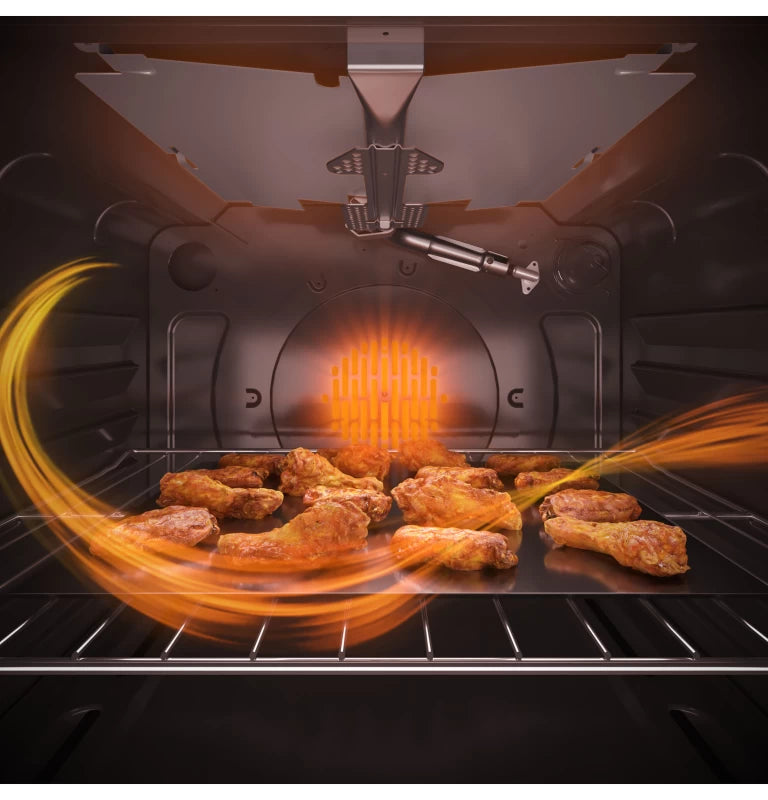 GE 30" Slide-In Front-Control Convection Gas Range with No Preheat Air Fry - Stainless Steel (JGS760SPSS)