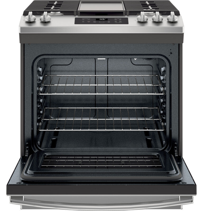 GE 30" Slide-In Front Control Gas Range - Stainless Steel (JGSS66SELSS)