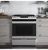 GE 30" Slide-In Front Control Gas Range - Stainless Steel (JGSS66SELSS)