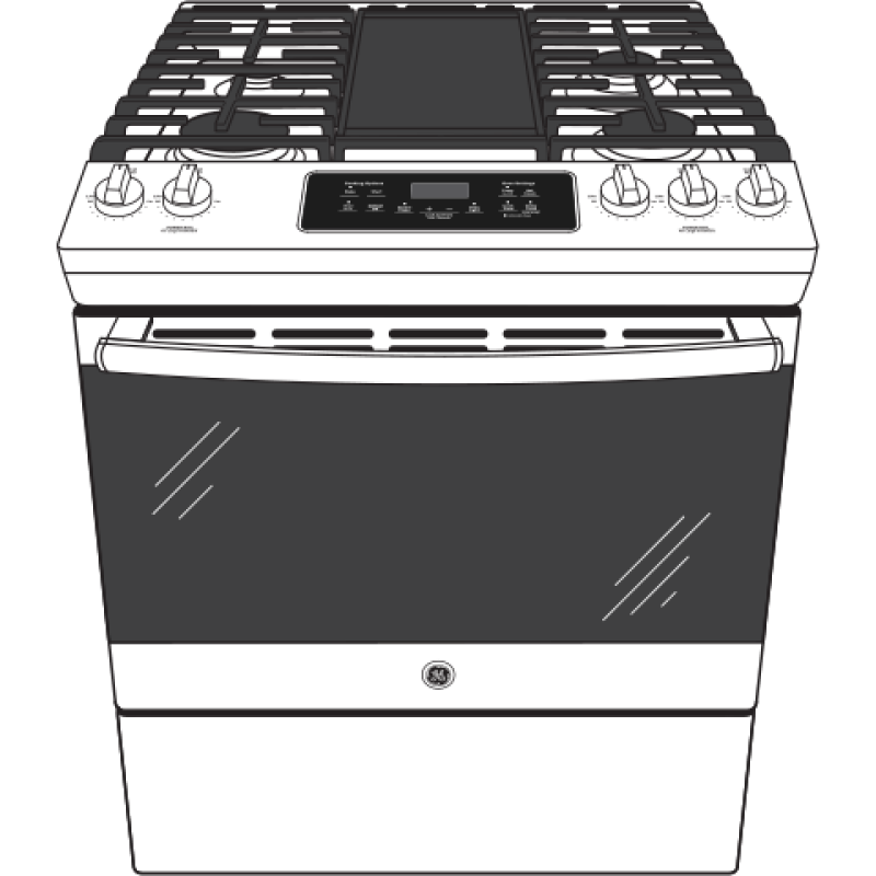 GE 30" Slide-In Front Control Gas Range - Stainless Steel (JGSS66SELSS)