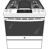 GE 30" Slide-In Front Control Gas Range - Stainless Steel (JGSS66SELSS)
