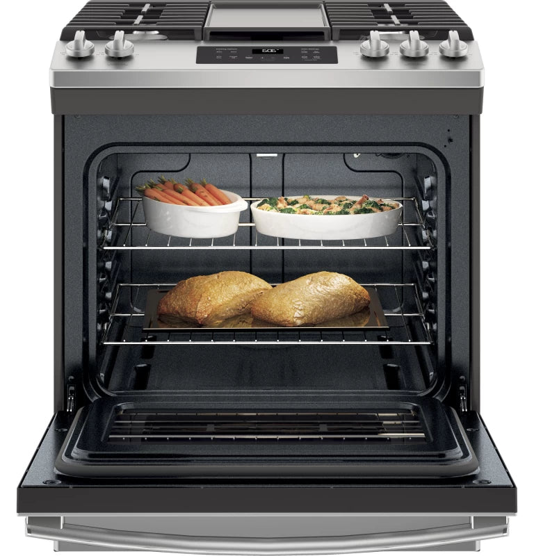 GE 30" Slide-In Front Control Gas Range -  (JGSS66SELSS)