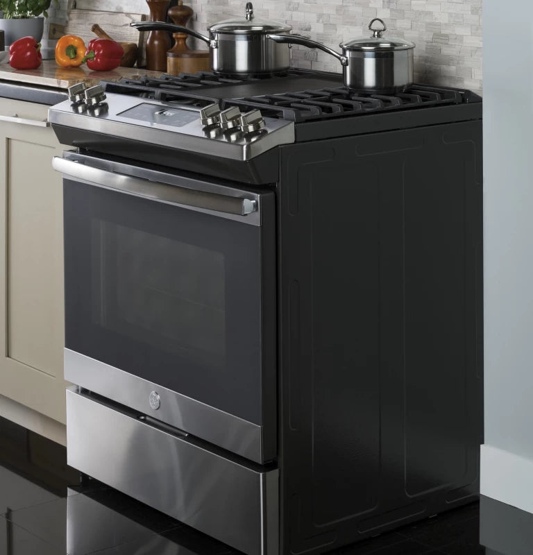 GE 30" Slide-In Front Control Gas Range -  (JGSS66SELSS)