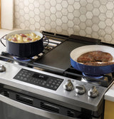 GE 30" Slide-In Front Control Gas Double Oven Range - Stainless Steel (JGSS86SPSS)