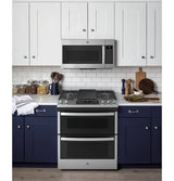 GE 30" Slide-In Front Control Gas Double Oven Range - Stainless Steel (JGSS86SPSS)