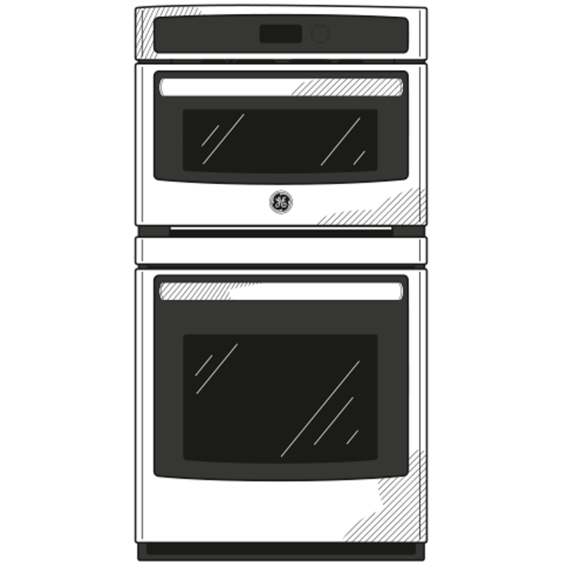 GE 27" Built-In Combination Microwave/Thermal Wall Oven - Stainless Steel (JK3800SHSS)