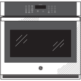 GE  27" Smart Built-In Single Wall Oven - White (JKS3000DNWW)