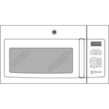 GE  1.6 Cu. Ft. Over-the-Range Microwave Oven with Recirculating Venting - Black (JNM3163DJBB)