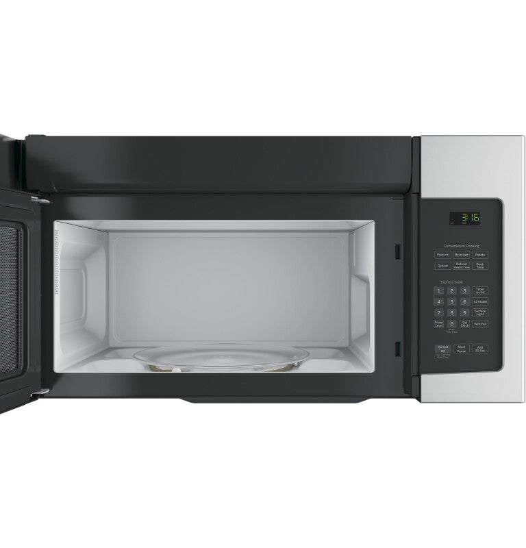 GE 1.6 Cu. Ft. Over-the-Range Microwave Oven with Recirculating Venting - Black (JNM3163RJSS)