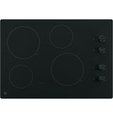 GE  30" Built-In Knob Control Electric Cooktop - Black (JP3030DWBB)