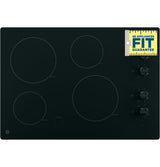GE 30" Built-In Knob Control Electric Cooktop - Black (JP3030DWBB)