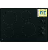 GE  30" Built-In Knob Control Electric Cooktop - Black (JP3030DWBB)