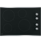 GE  30" Built-In Knob Control Electric Cooktop - Stainless Steel (JP3030SWSS)