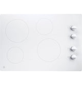 GE 30" Built-In Knob Control Electric Cooktop - White (JP3030TWWW)