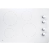 GE 30" Built-In Knob Control Electric Cooktop - White (JP3030TWWW)