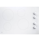 GE  30" Built-In Knob Control Electric Cooktop - White (JP3030TWWW)