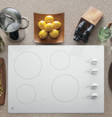 GE  30" Built-In Knob Control Electric Cooktop - White (JP3030TWWW)