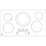 GE  36" Built-In Knob Control Electric Cooktop - Black (JP3036DLBB)