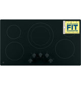 GE  36" Built-In Knob Control Electric Cooktop - Black (JP3036DLBB)