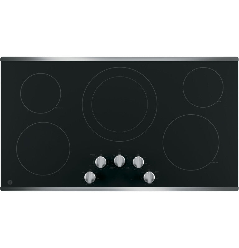 GE 36" Built-In Knob Control Electric Cooktop - Stainless Steel (JP3036SLSS)
