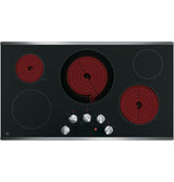 GE  36" Built-In Knob Control Electric Cooktop - Stainless Steel (JP3036SLSS)
