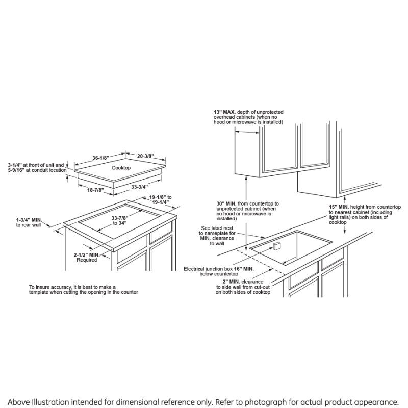 GE 36" Built-In Knob Control Electric Cooktop - Other (JP3036TLWW)