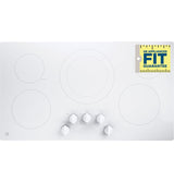 GE  36" Built-In Knob Control Electric Cooktop - White (JP3036TLWW)
