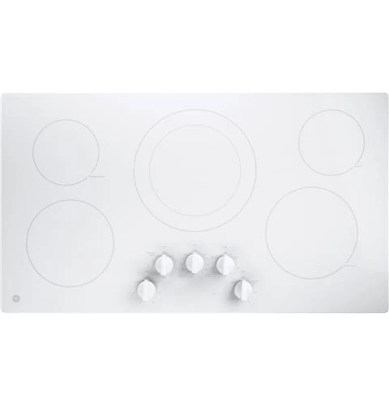 GE 36" Built-In Knob Control Electric Cooktop - White (JP3036TLWW)