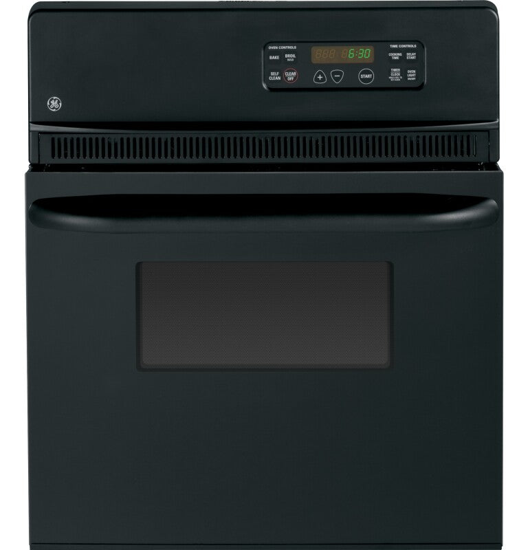 GE  24" Electric Single Self-Cleaning Wall Oven - Black on Black (JRP20BJBB)