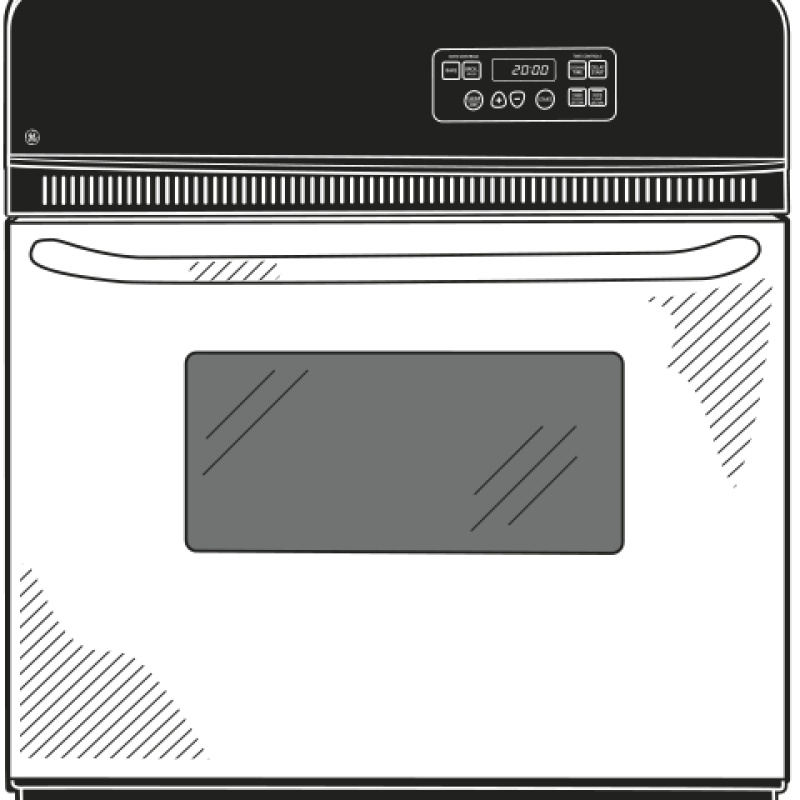 GE  24" Electric Single Self-Cleaning Wall Oven - Stainless Steel (JRP20SKSS)