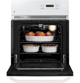 GE  24" Electric Single Self-Cleaning Wall Oven - White on White (JRP20WJWW)
