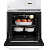 GE 24" Electric Single Self-Cleaning Wall Oven - White (JRP20WJWW)