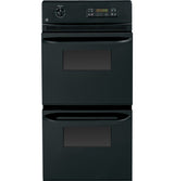 GE  24" Double Wall Oven - Black on Black (JRP28BJBB)