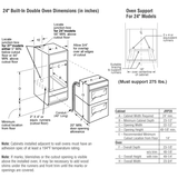 GE 24" Double Wall Oven - Black (JRP28BJBB)