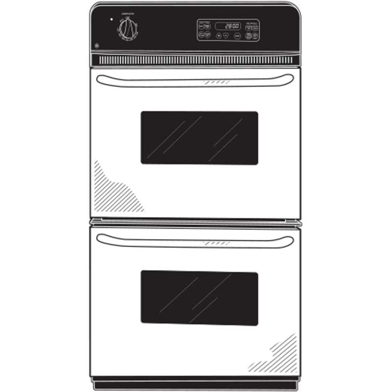 GE 24" Double Wall Oven - Stainless Steel (JRP28SKSS)