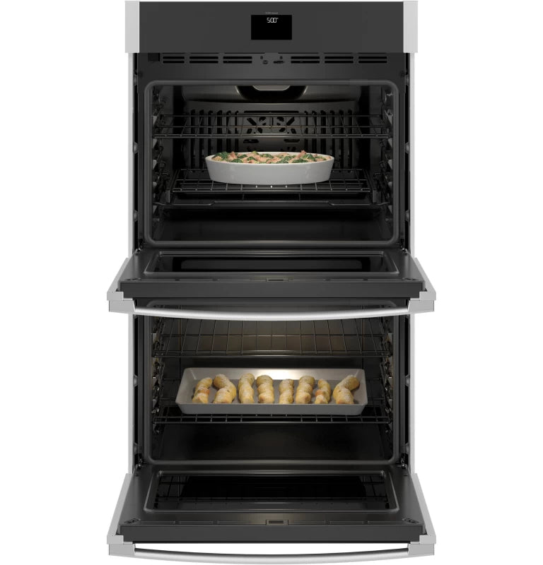 GE 30" Smart Built-In Self-Clean Convection Double Wall Oven with Never Scrub Racks -  (JTD5000SNSS)