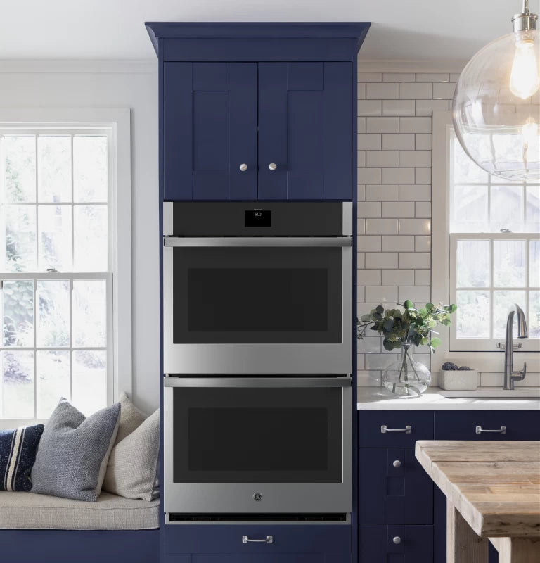 GE 30" Smart Built-In Self-Clean Convection Double Wall Oven with Never Scrub Racks -  (JTD5000SNSS)