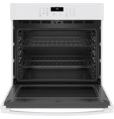 GE 30" Smart Built-In Self-Clean Single Wall Oven with Never-Scrub Racks - White (JTS3000DNWW)