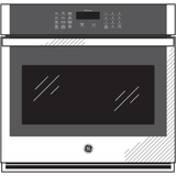 GE 30" Smart Built-In Self-Clean Single Wall Oven with Never-Scrub Racks - Brushed Stainless (JTS3000SNSS)