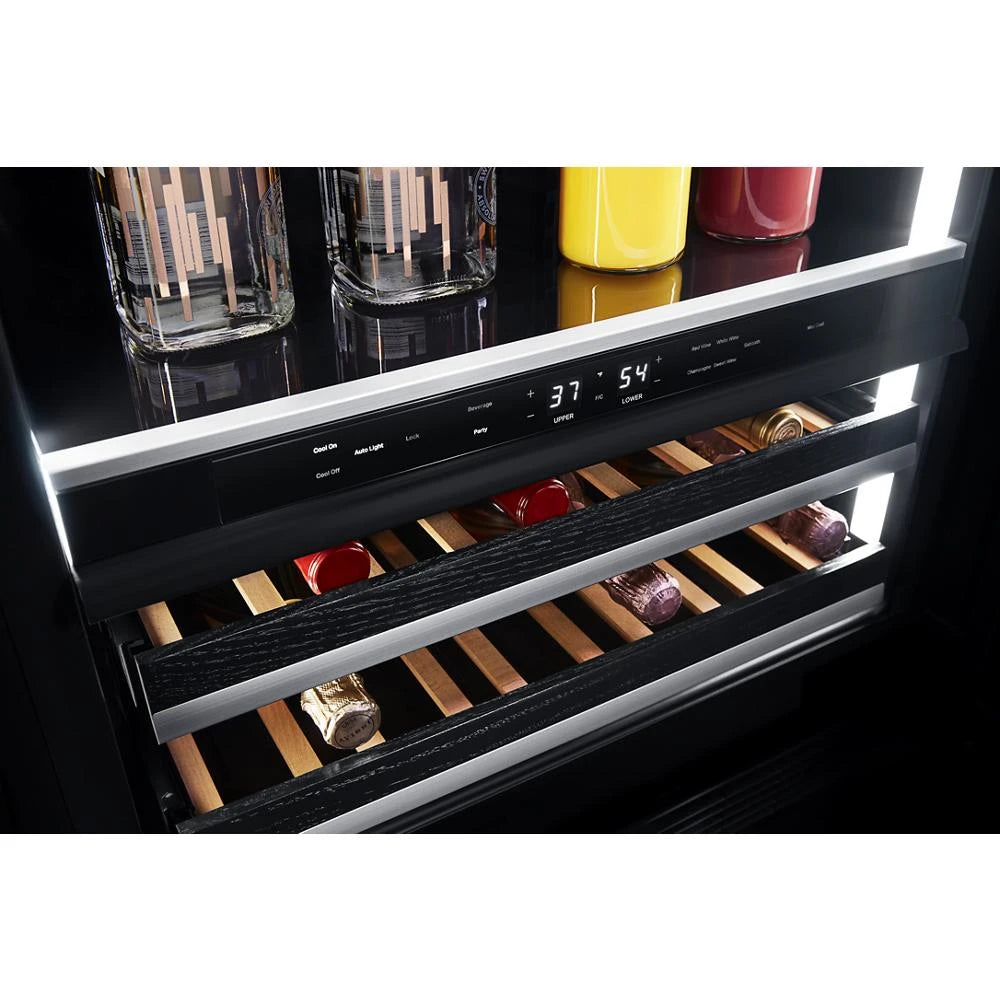 JENNAIR  Panel-ready 24" Built-in Undercounter Beverage Center, Right Swing - Stainless Steel (JUBFR242HX)