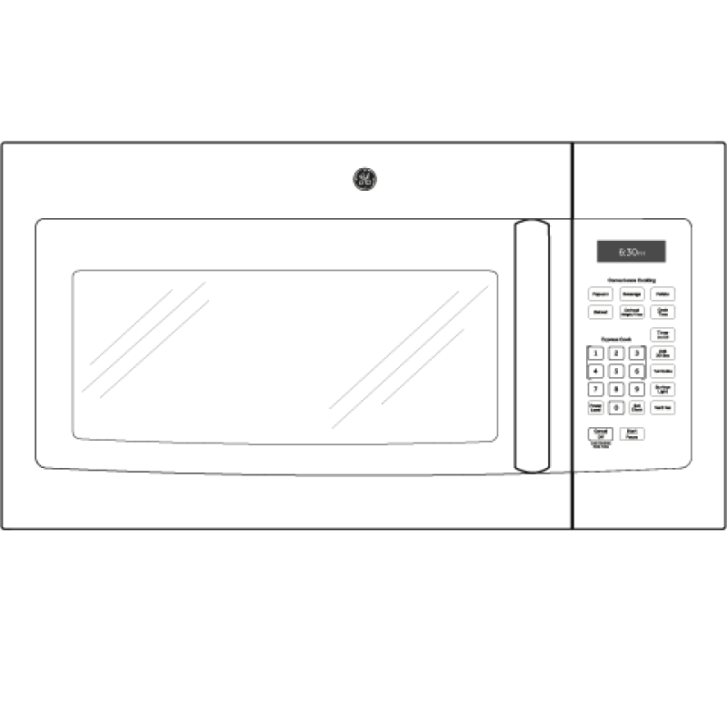 GE  1.6 Cu. Ft. Over-the-Range Microwave Oven - Bisque (JVM3160DFCC)